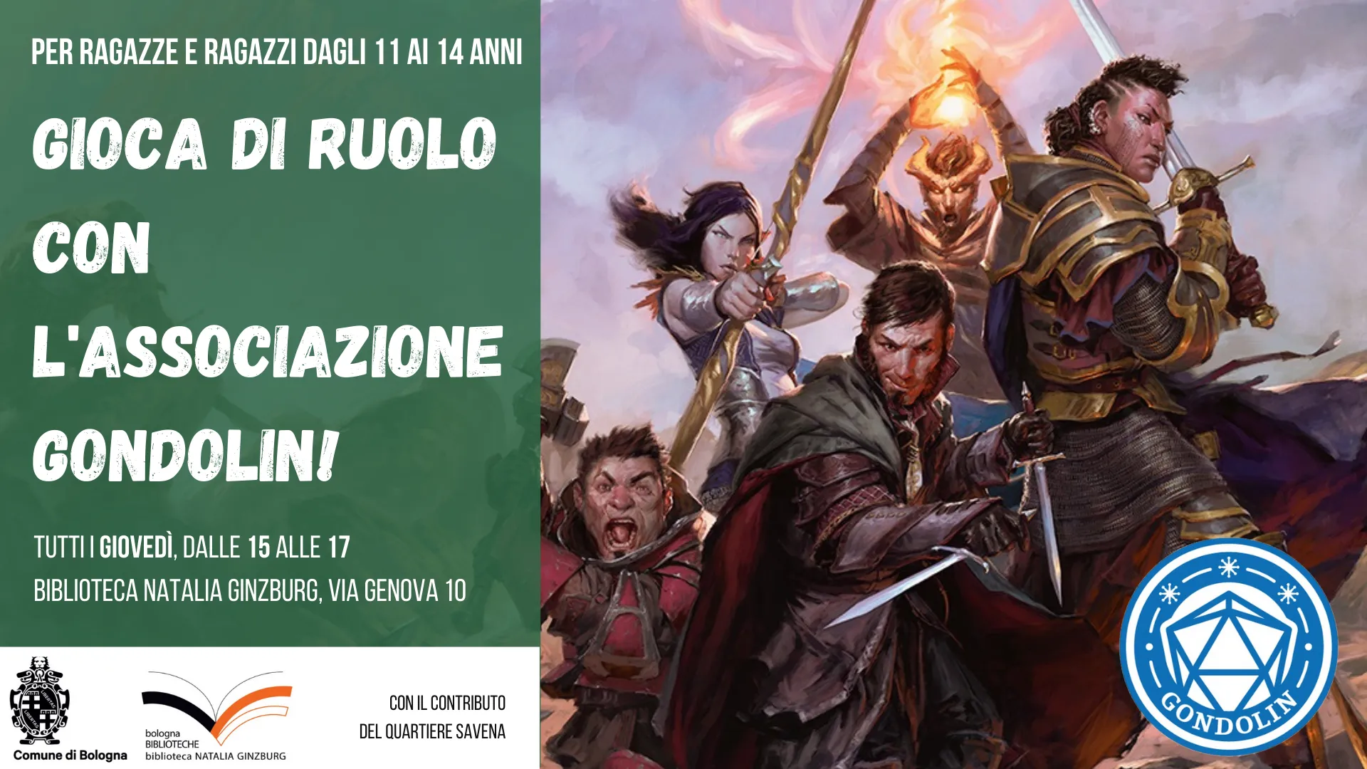 copertina gioca di ruolo con l'associazione gondolin
