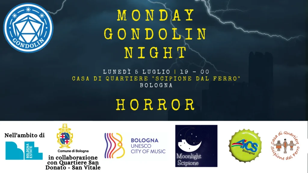 copertina monday gondolin night horror