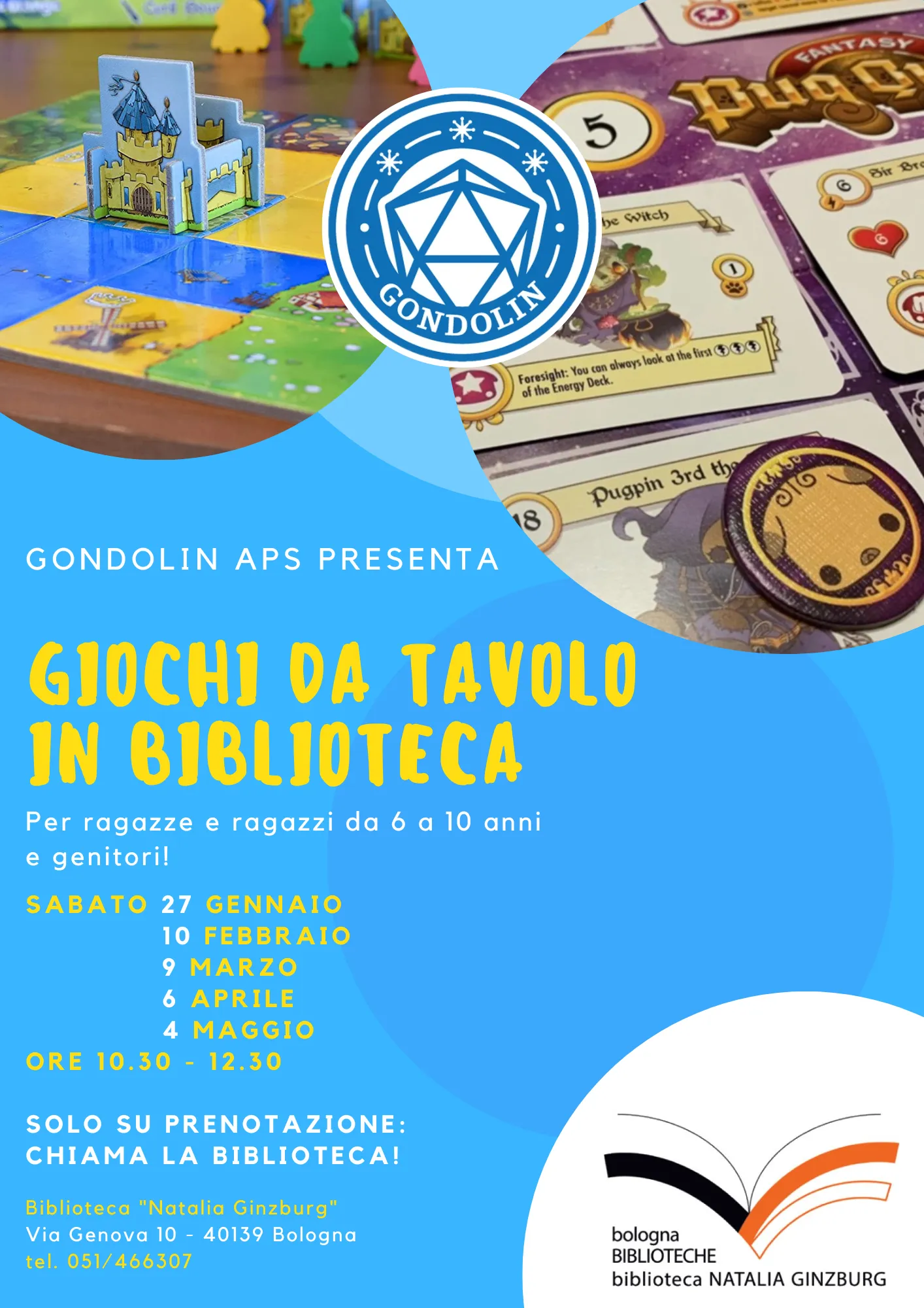 Giochi da tavolo in biblioteca | Stagione inverno e primavera 2024