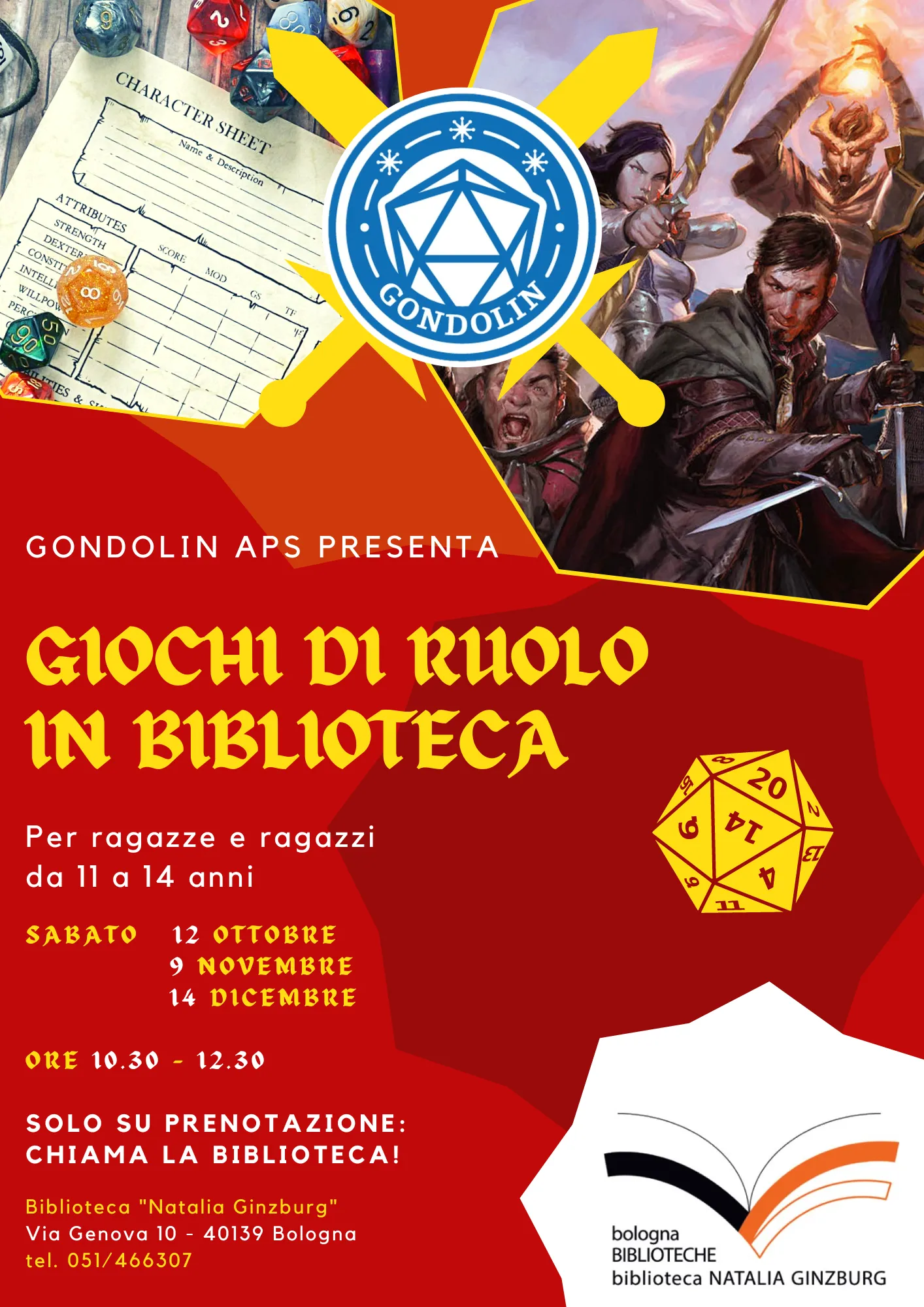 Gioco di ruolo in biblioteca | Stagione autunno 2024